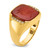 14k IBGoodman Men's Carnelian and 1/10 carat Diamond Complete Ring