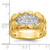 14k IBGoodman Men's Cluster 1/2 carat Diamond Nugget Complete Ring