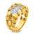 14k IBGoodman Men's Cluster 1/2 carat Diamond Nugget Complete Ring