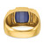 14k IBGoodman Men's Created Sapphire and 1/20 carat Diamond Complete Ring
