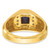 14k IBGoodman Men's Created Sapphire and 1/20 carat Diamond Satin Complete Ring - B5-BE53D58C-4191