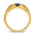 14k IBGoodman Men's Created Sapphire and Diamond Satin Complete Ring - B5-A53612C3-7070