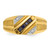 14k IBGoodman Men's Created Sapphire and Diamond Satin Complete Ring - B5-ED83CAD5-9913