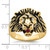 14k IBGoodman Men's Diamond and Ruby Antiqued Lion Ring Mounting