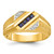 14k IBGoodman Men's Gemstone and Diamond Satin Ring Mounting - B5-302ACBEE-8552
