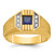 14k IBGoodman Men's Gemstone and Diamond Satin Ring Mounting - B5-8068657B-7813