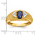 14k IBGoodman Men's Gemstone and Diamond Satin Ring Mounting - B5-84EB6BE3-2578