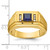 14k IBGoodman Men's Gemstone and Diamond Satin Ring Mounting - B5-BD6D52B4-9071