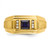 14k IBGoodman Men's Gemstone and Diamond Satin Ring Mounting - B5-BD6D52B4-9071