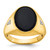 14k IBGoodman Men's Oval Onyx and 1/15 carat Diamond Complete Ring