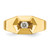14k IBGoodman Men's Polished 1/4 Carat AA Diamond Ring