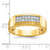 14k IBGoodman Men's Polished 2-Row 1/3 Carat AA Quality Diamond Ring