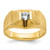 14k IBGoodman Men's Polished and Satin 1/3 carat Diamond Complete Ring - B5-D904CA5C-7658