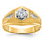 14k IBGoodman Men's Polished and Satin Diamond Ring Mounting - B5-DD6EE1D3-9607