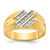 14k IBGoodman Men's Polished Satin and Grooved Ring Mounting - B5-AF1C72F6-9121
