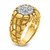 14k IBGoodman Men's Two-tone Men's 1 carat Diamond Nugget Cluster Complete Ring