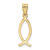 14k Ichthus Fish Pendant - XR-B67AA996-4538