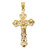 14k INRI Fleur De Lis Crucifix Pendant - C2-2E538F70-7219
