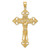 14k INRI Fleur De Lis Crucifix Pendant - C2-5FC96D13-7850