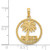 14K JAMAICA Palm Tree Circle Charm
