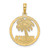 14K JAMAICA Palm Tree Circle Charm