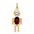 14k January Boy Birthstone Charm