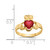 14k July CZ Birthstone Claddagh Ring