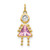 14k June Girl Birthstone Charm