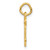 14k Key Letter P Initial Charm