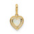 14k Lab Created Opal Heart Pendant