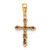 14k Lab Created Ruby and Diamond Cross Pendant