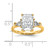 14k Lab Grown Diamond VS/SI+ G+ Radiant & Trillion 3 Stone Semi-mount Engagement Ring