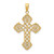 14K Lacey Budded Cross Pendant