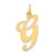 14k Large Fancy Script Letter G Initial Charm