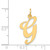 14k Large Fancy Script Letter G Initial Charm