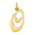 14k Large Fancy Script Letter O Initial Charm