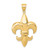14k Large Fleur-De-Lis Pendant