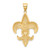14k Large Fleur-De-Lis Pendant