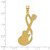 14k Large Guitar w/Strap Textured Pendant
