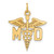 14k Large M.D. Caduceus Charm