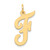 14k Large Script Letter F Initial Charm