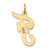 14k Large Script Letter F Initial Charm