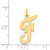 14k Large Script Letter F Initial Charm
