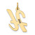 14k Large Script Letter H Initial Charm