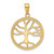 14K Large Tree Of Life In Round Frame Charm