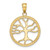 14K Large Tree Of Life In Round Frame Charm