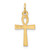 14K Laser Designed Ankh Cross Charm - XR-C336E27D-1156