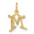 14k Letter M Initial Charm