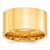 10k Yellow Gold 12mm Standard Weight Flat Comfort Fit Wedding Band Size 7