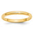 10k Yellow Gold 2.5mm Half Round Wedding Band Size 6